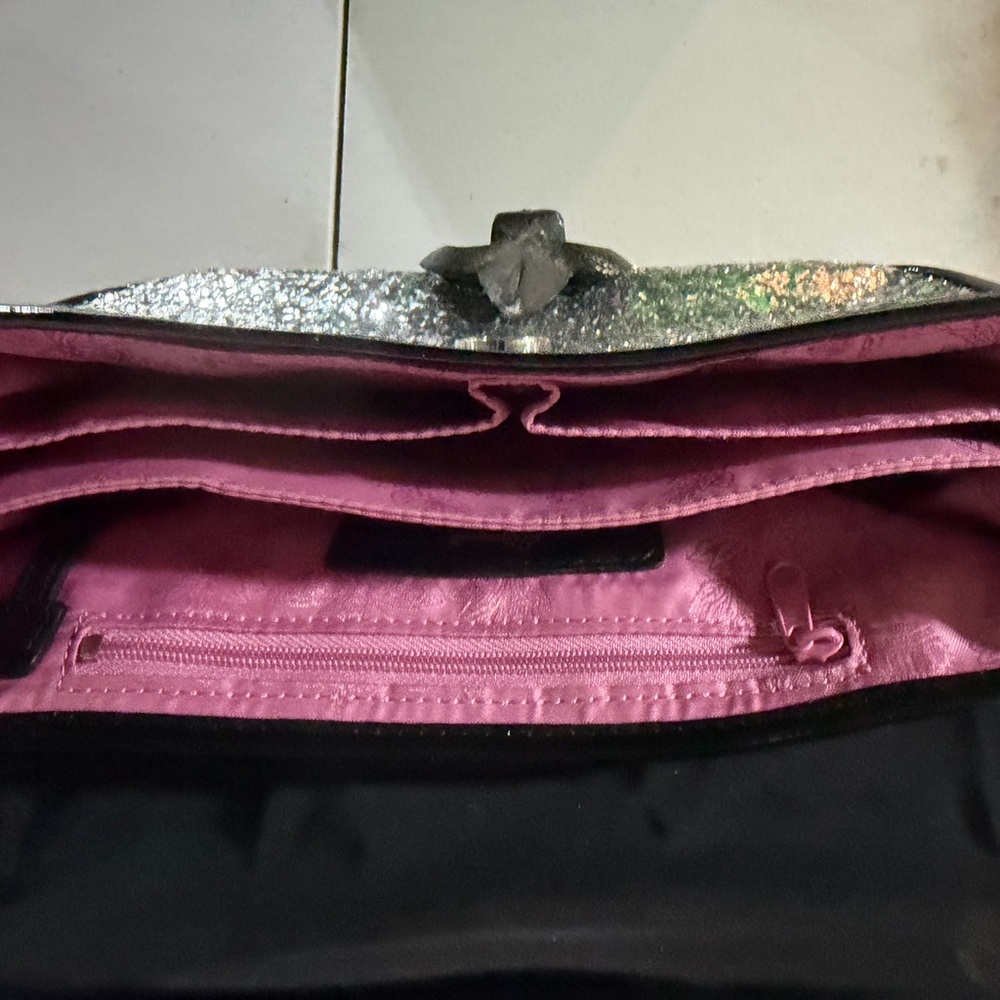 My Flat in London Black and Silver Crossbody Bag - Picture 5 of 5